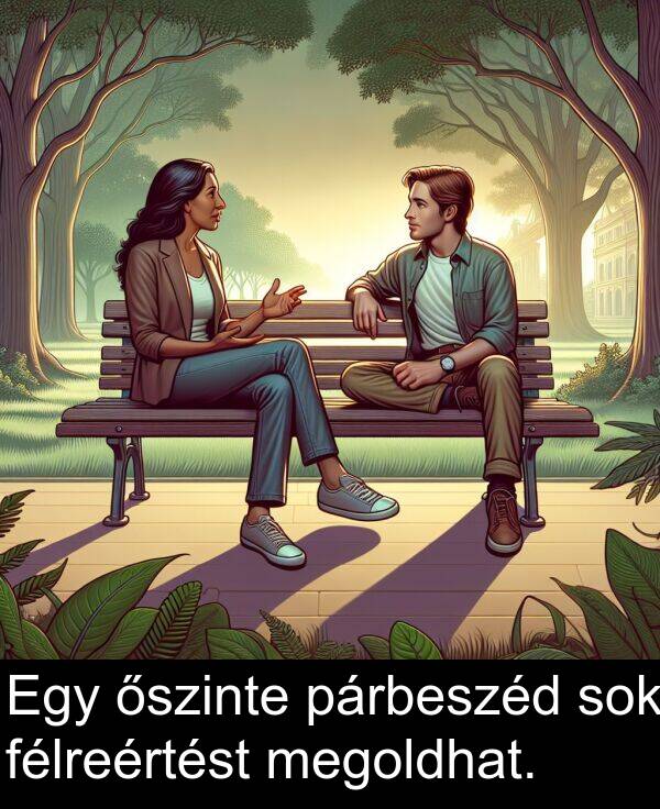 megoldhat: Egy őszinte párbeszéd sok félreértést megoldhat.