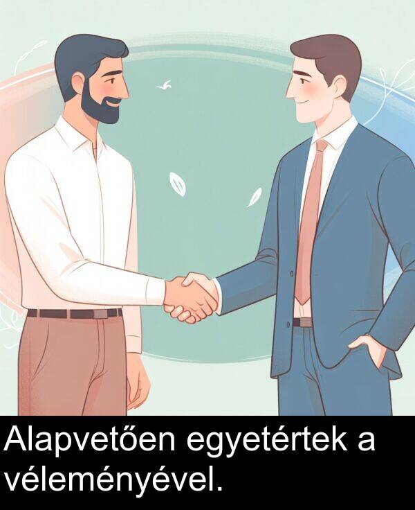 véleményével: Alapvetően egyetértek a véleményével.