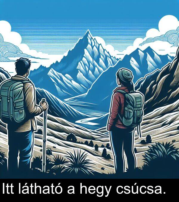 hegy: Itt látható a hegy csúcsa.