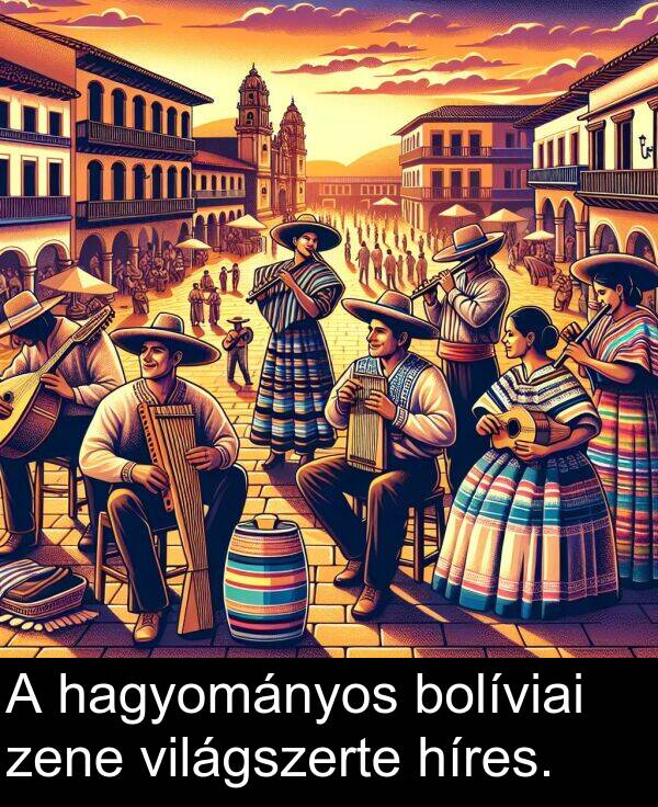 zene: A hagyományos bolíviai zene világszerte híres.