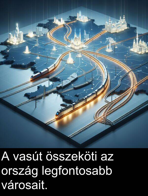 ország: A vasút összeköti az ország legfontosabb városait.