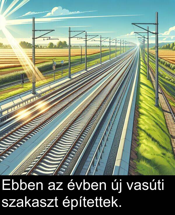 vasúti: Ebben az évben új vasúti szakaszt építettek.
