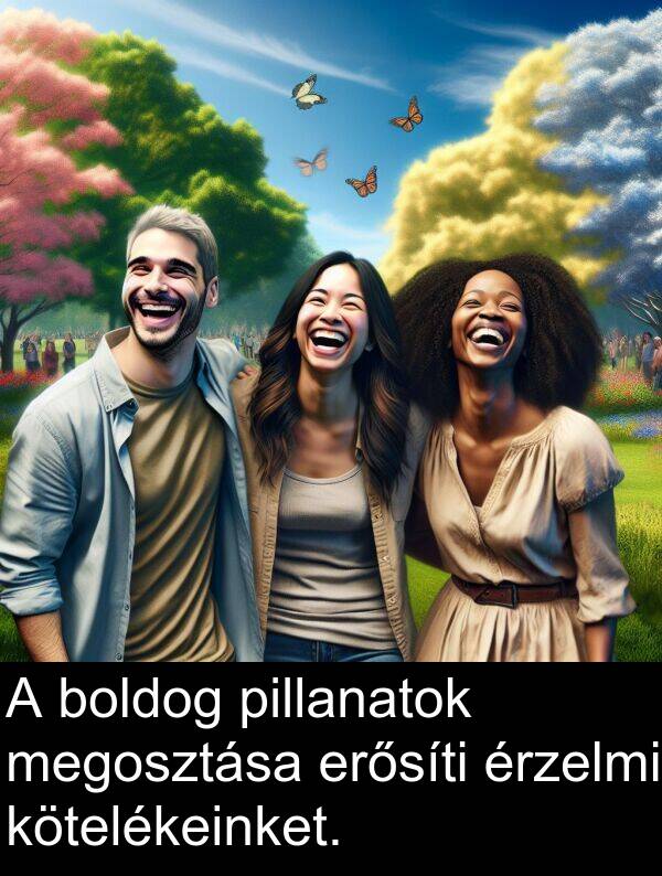 megosztása: A boldog pillanatok megosztása erősíti érzelmi kötelékeinket.
