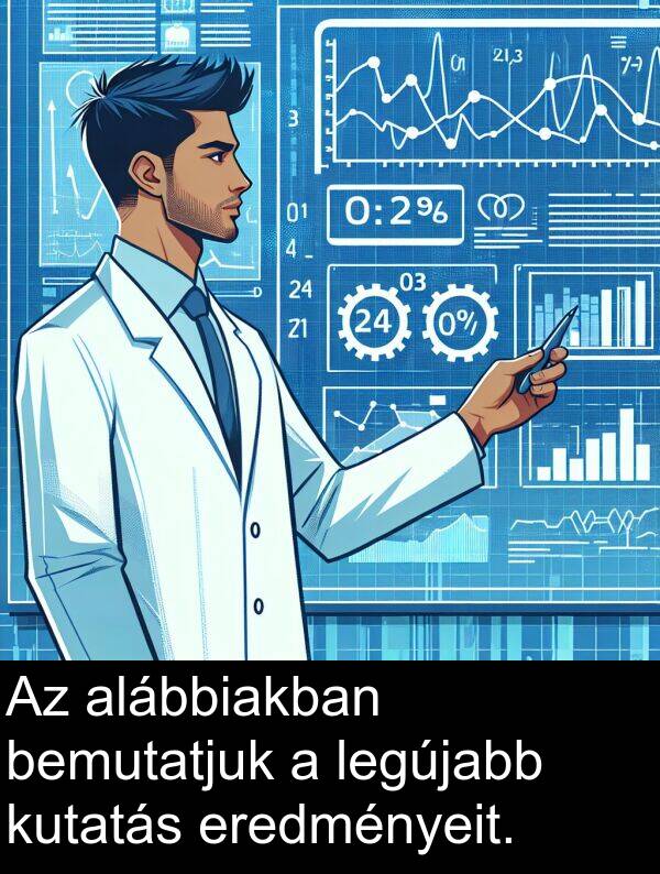 alábbiakban: Az alábbiakban bemutatjuk a legújabb kutatás eredményeit.