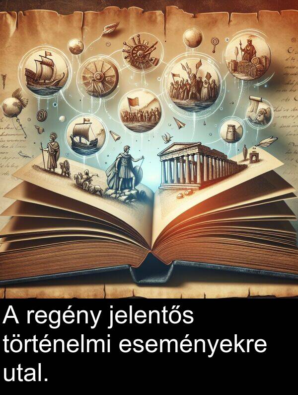 utal: A regény jelentős történelmi eseményekre utal.