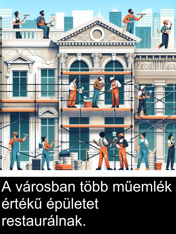 műemlék: A városban több műemlék értékű épületet restaurálnak.