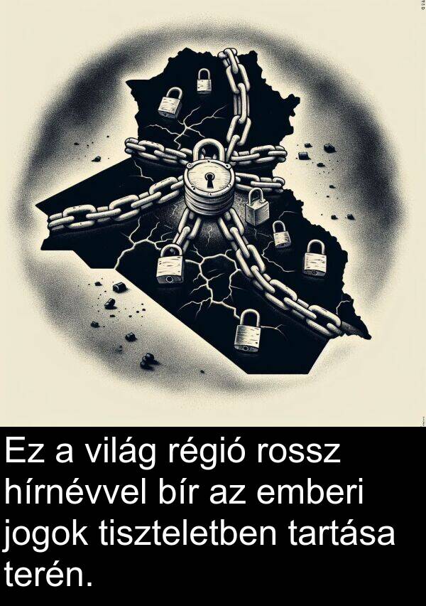 tartása: Ez a világ régió rossz hírnévvel bír az emberi jogok tiszteletben tartása terén.