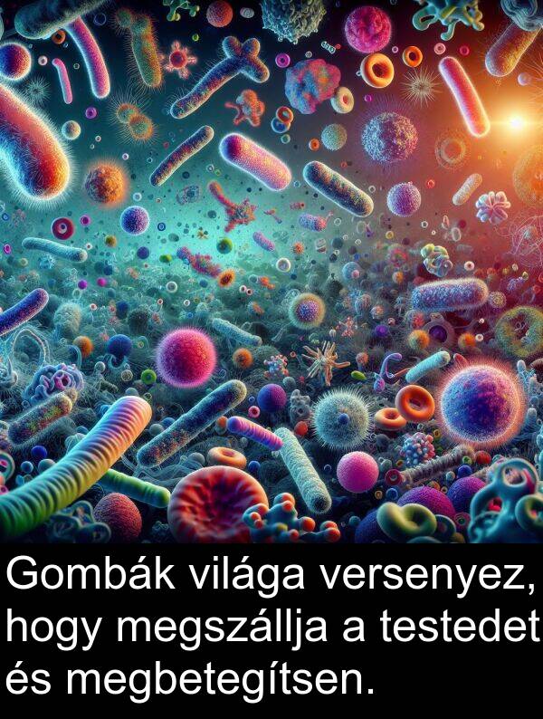 megbetegítsen: Gombák világa versenyez, hogy megszállja a testedet és megbetegítsen.