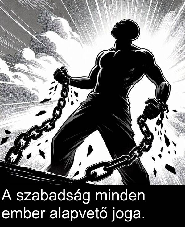 minden: A szabadság minden ember alapvető joga.