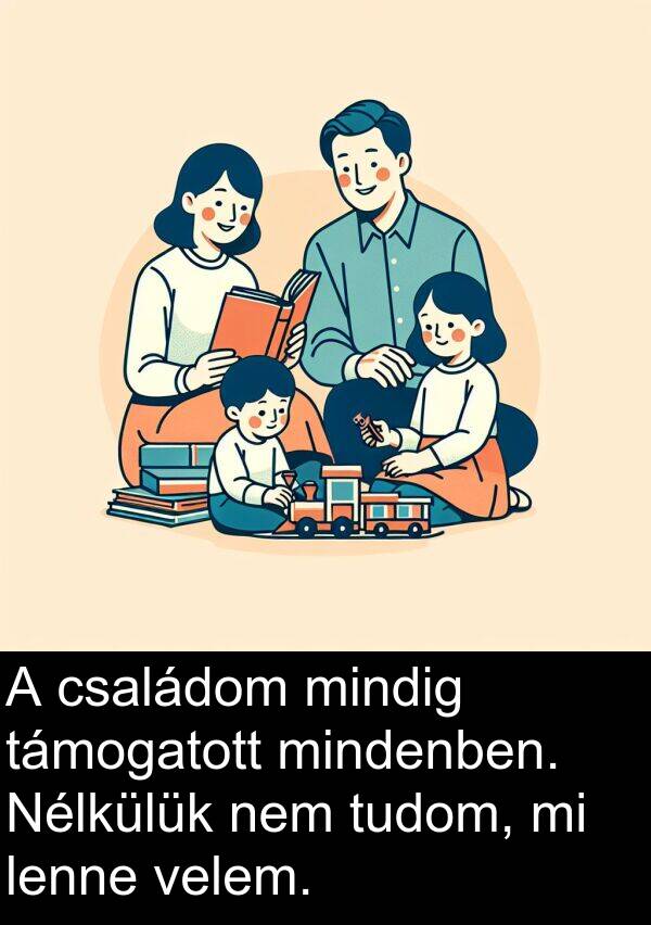 mindenben: A családom mindig támogatott mindenben. Nélkülük nem tudom, mi lenne velem.