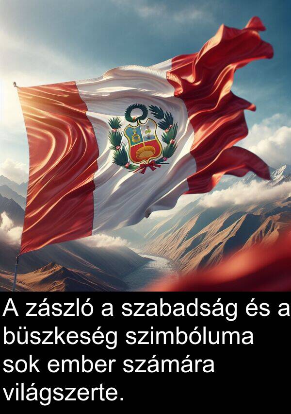 zászló: A zászló a szabadság és a büszkeség szimbóluma sok ember számára világszerte.