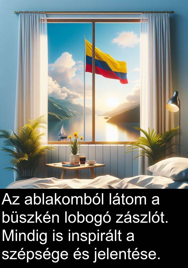 ablakomból: Az ablakomból látom a büszkén lobogó zászlót. Mindig is inspirált a szépsége és jelentése.