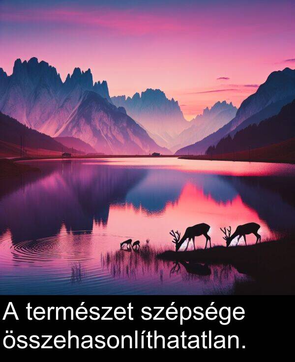 természet: A természet szépsége összehasonlíthatatlan.