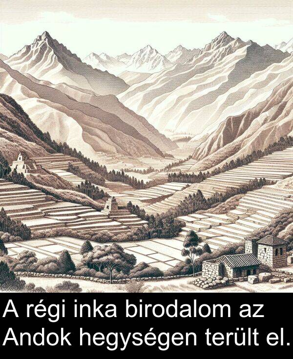 régi: A régi inka birodalom az Andok hegységen terült el.