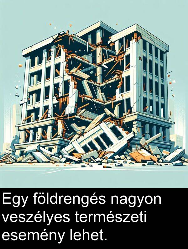 természeti: Egy földrengés nagyon veszélyes természeti esemény lehet.
