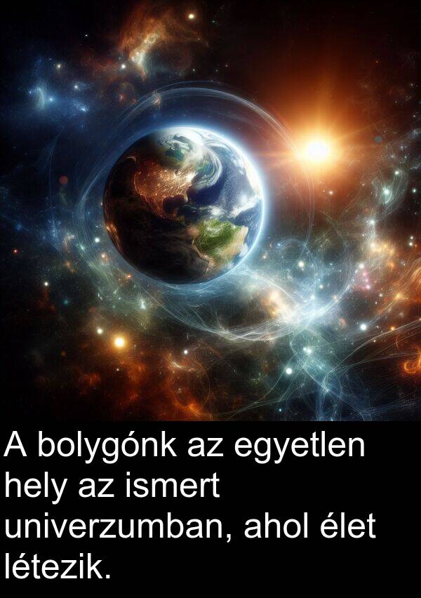 univerzumban: A bolygónk az egyetlen hely az ismert univerzumban, ahol élet létezik.