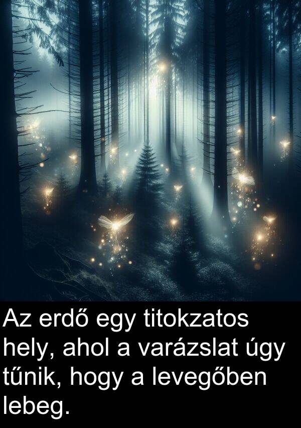 úgy: Az erdő egy titokzatos hely, ahol a varázslat úgy tűnik, hogy a levegőben lebeg.
