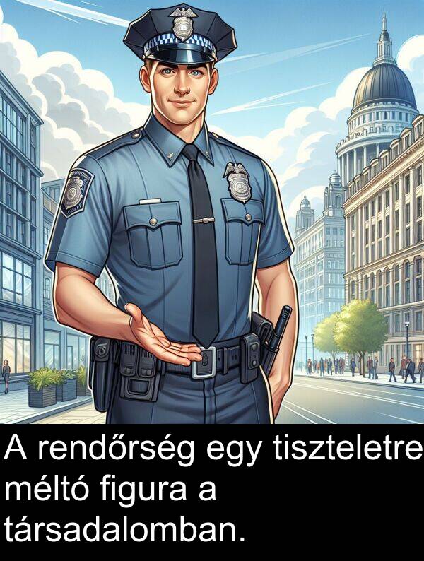 rendőrség: A rendőrség egy tiszteletre méltó figura a társadalomban.