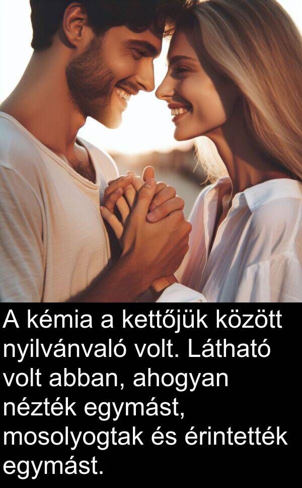 abban: A kémia a kettőjük között nyilvánvaló volt. Látható volt abban, ahogyan nézték egymást, mosolyogtak és érintették egymást.