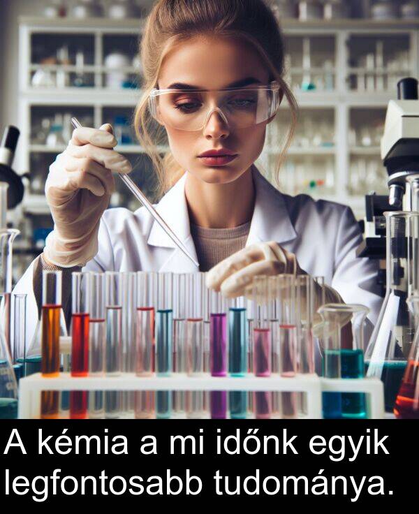 tudománya: A kémia a mi időnk egyik legfontosabb tudománya.