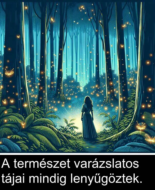 tájai: A természet varázslatos tájai mindig lenyűgöztek.