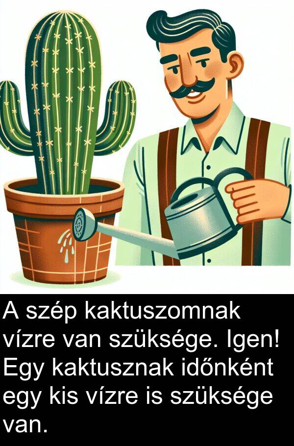 szüksége: A szép kaktuszomnak vízre van szüksége. Igen! Egy kaktusznak időnként egy kis vízre is szüksége van.