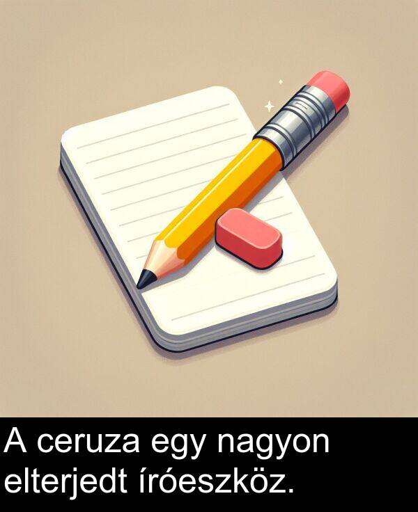ceruza: A ceruza egy nagyon elterjedt íróeszköz.