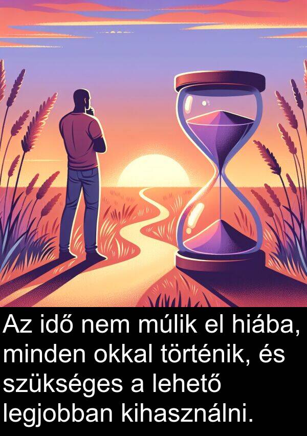 okkal: Az idő nem múlik el hiába, minden okkal történik, és szükséges a lehető legjobban kihasználni.