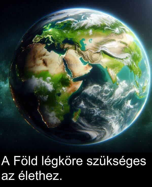 szükséges: A Föld légköre szükséges az élethez.