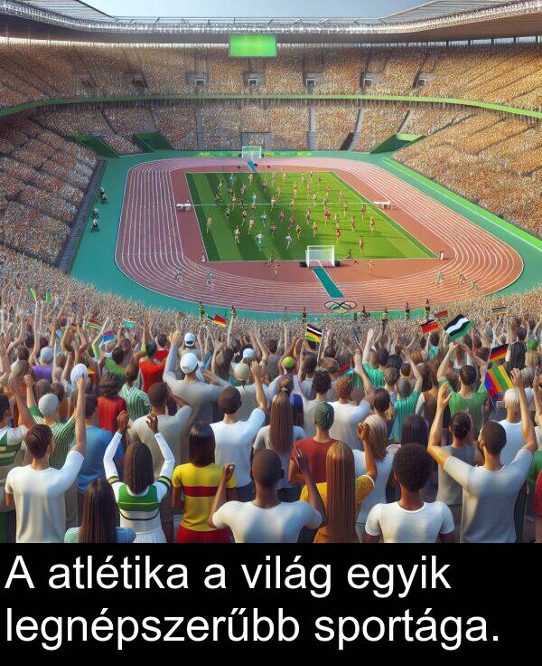 világ: A atlétika a világ egyik legnépszerűbb sportága.
