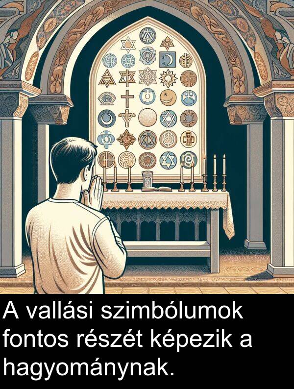 hagyománynak: A vallási szimbólumok fontos részét képezik a hagyománynak.
