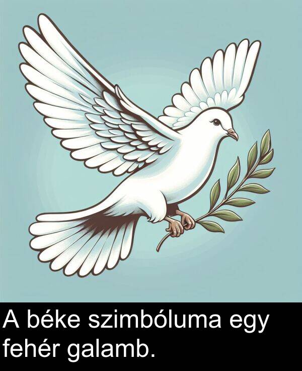 szimbóluma: A béke szimbóluma egy fehér galamb.
