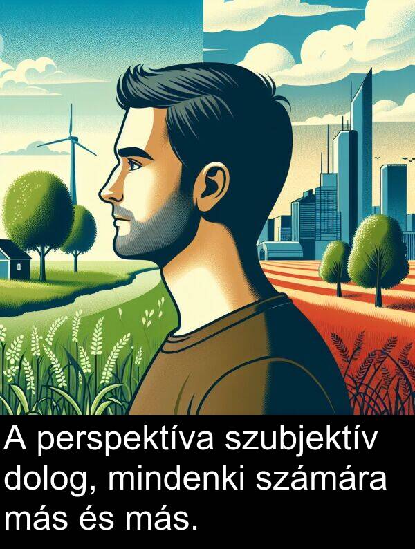 perspektíva: A perspektíva szubjektív dolog, mindenki számára más és más.
