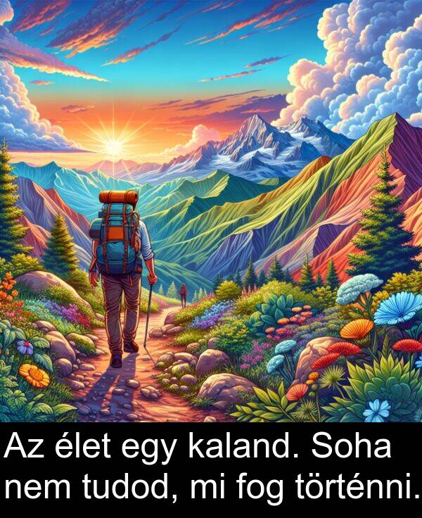 történni: Az élet egy kaland. Soha nem tudod, mi fog történni.