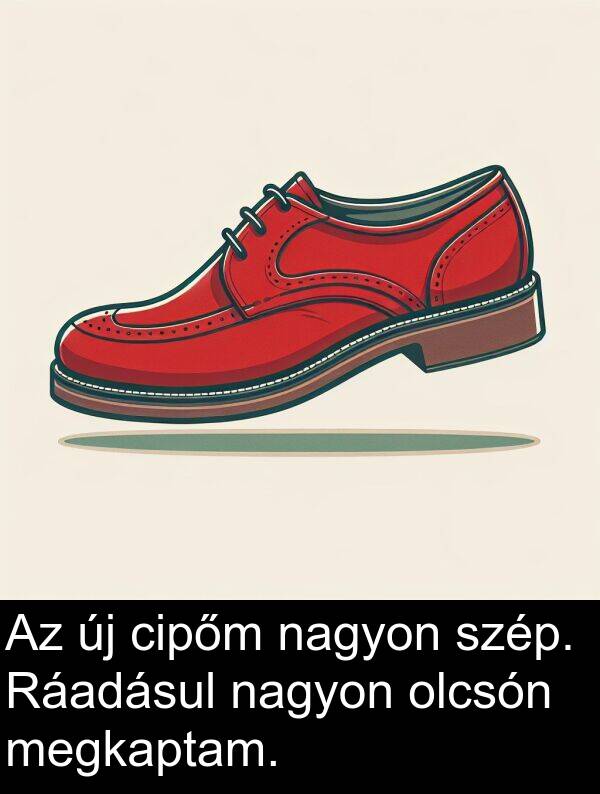 megkaptam: Az új cipőm nagyon szép. Ráadásul nagyon olcsón megkaptam.