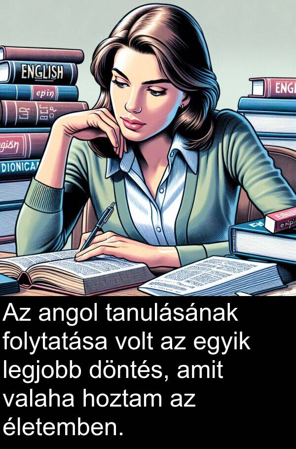 valaha: Az angol tanulásának folytatása volt az egyik legjobb döntés, amit valaha hoztam az életemben.
