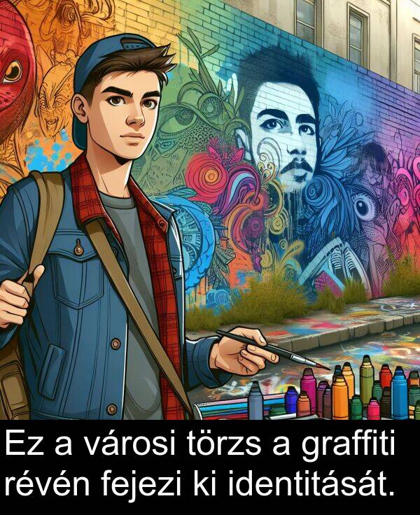 törzs: Ez a városi törzs a graffiti révén fejezi ki identitását.