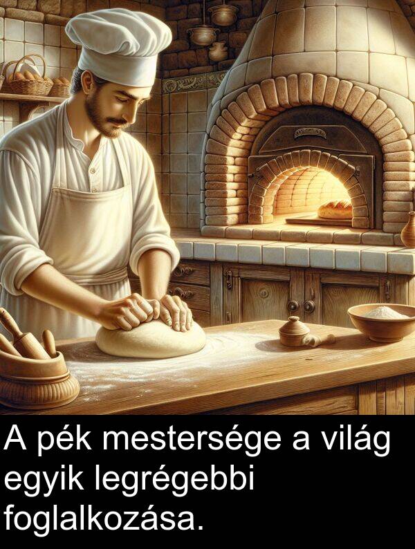 mestersége: A pék mestersége a világ egyik legrégebbi foglalkozása.