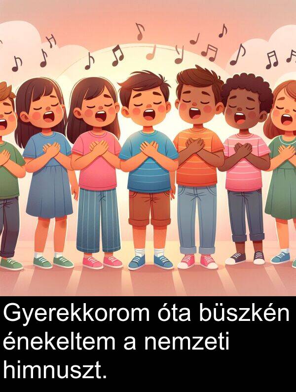 himnuszt: Gyerekkorom óta büszkén énekeltem a nemzeti himnuszt.