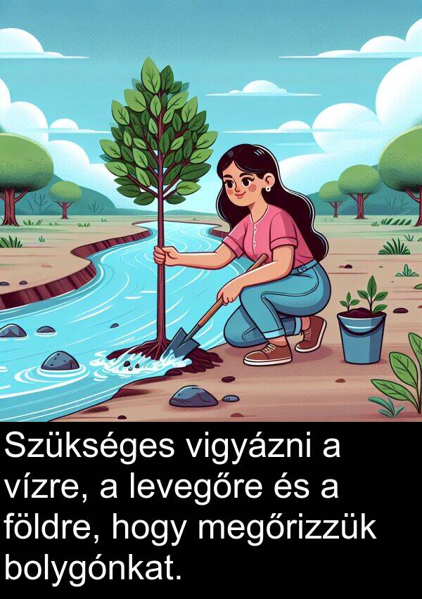 megőrizzük: Szükséges vigyázni a vízre, a levegőre és a földre, hogy megőrizzük bolygónkat.