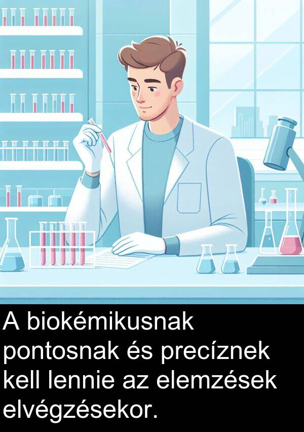 precíznek: A biokémikusnak pontosnak és precíznek kell lennie az elemzések elvégzésekor.