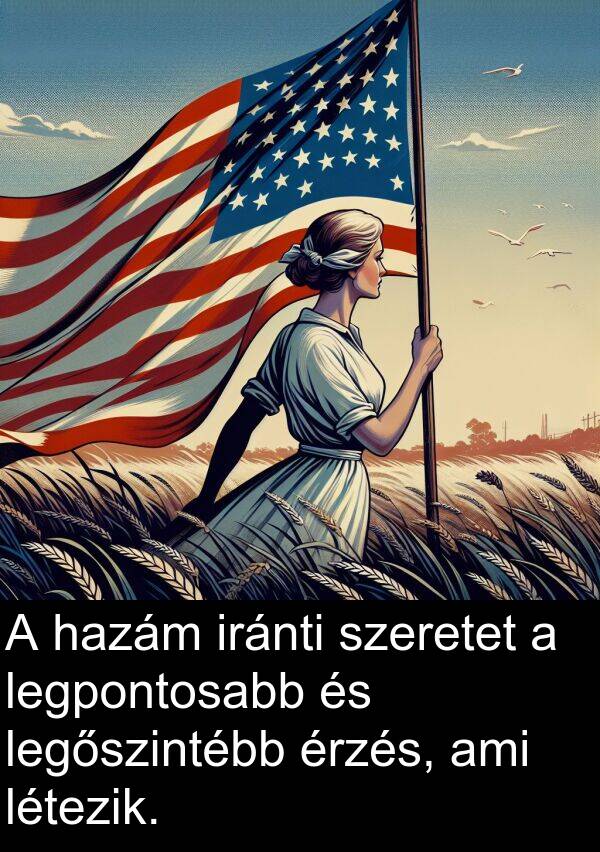 ami: A hazám iránti szeretet a legpontosabb és legőszintébb érzés, ami létezik.
