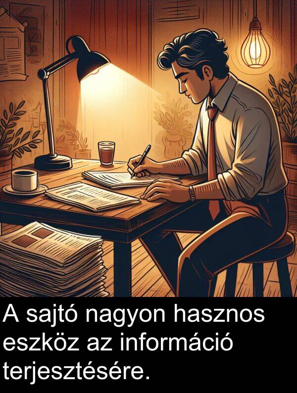 sajtó: A sajtó nagyon hasznos eszköz az információ terjesztésére.