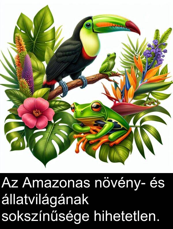 növény: Az Amazonas növény- és állatvilágának sokszínűsége hihetetlen.