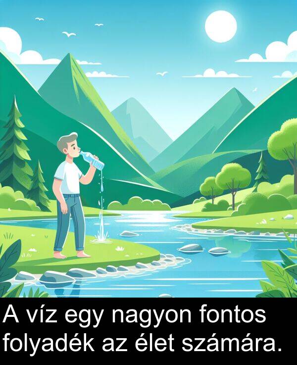 víz: A víz egy nagyon fontos folyadék az élet számára.