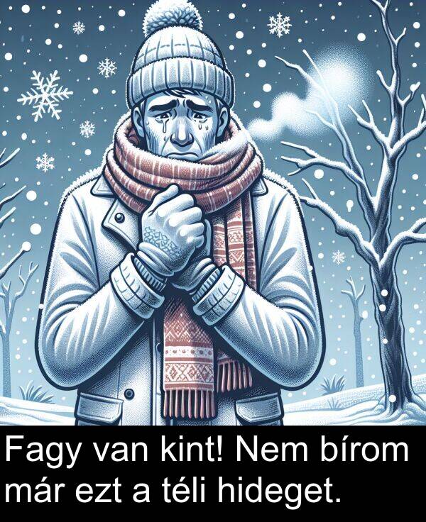már: Fagy van kint! Nem bírom már ezt a téli hideget.