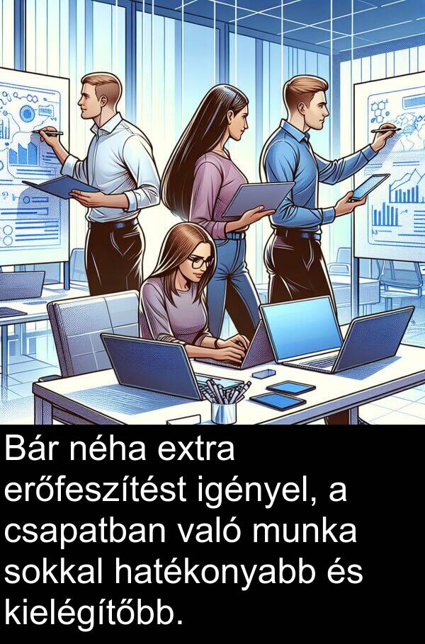 csapatban: Bár néha extra erőfeszítést igényel, a csapatban való munka sokkal hatékonyabb és kielégítőbb.