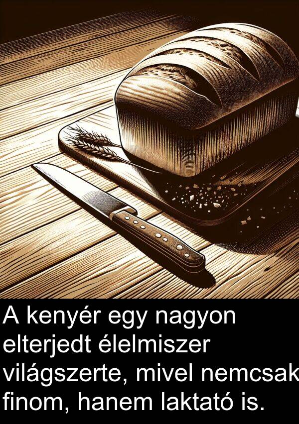 mivel: A kenyér egy nagyon elterjedt élelmiszer világszerte, mivel nemcsak finom, hanem laktató is.