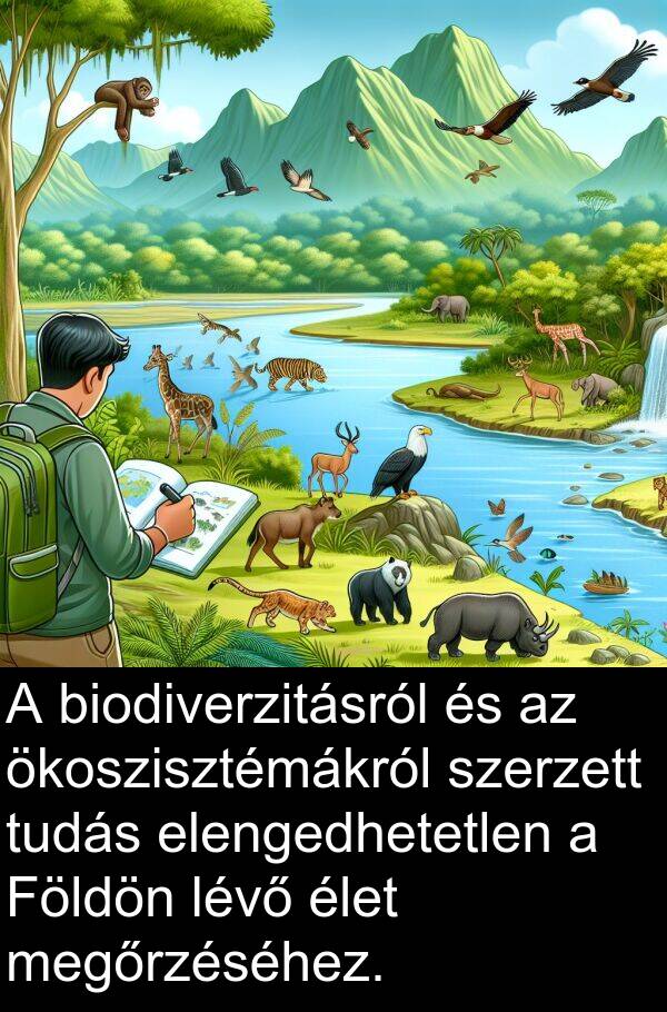 ökoszisztémákról: A biodiverzitásról és az ökoszisztémákról szerzett tudás elengedhetetlen a Földön lévő élet megőrzéséhez.