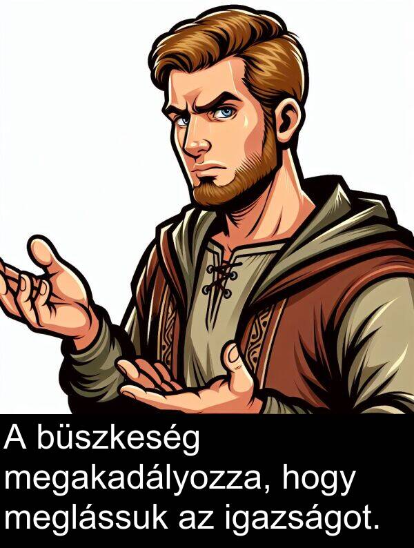meglássuk: A büszkeség megakadályozza, hogy meglássuk az igazságot.